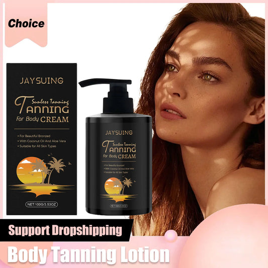 Tanning Lotion Face Body Self Tanner Sunless Browning Streak-Free Fake Tan Fast Bronzer Outdoor Sun Indoor Tan Accelerator Cream