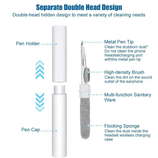 Bluetooth Earphones Cleaning Tool for Airpods Pro 3 2 1 Earbuds Case Cleaner Kit Cleaning Brush Pen for Xiaomi iPhone Earbuds