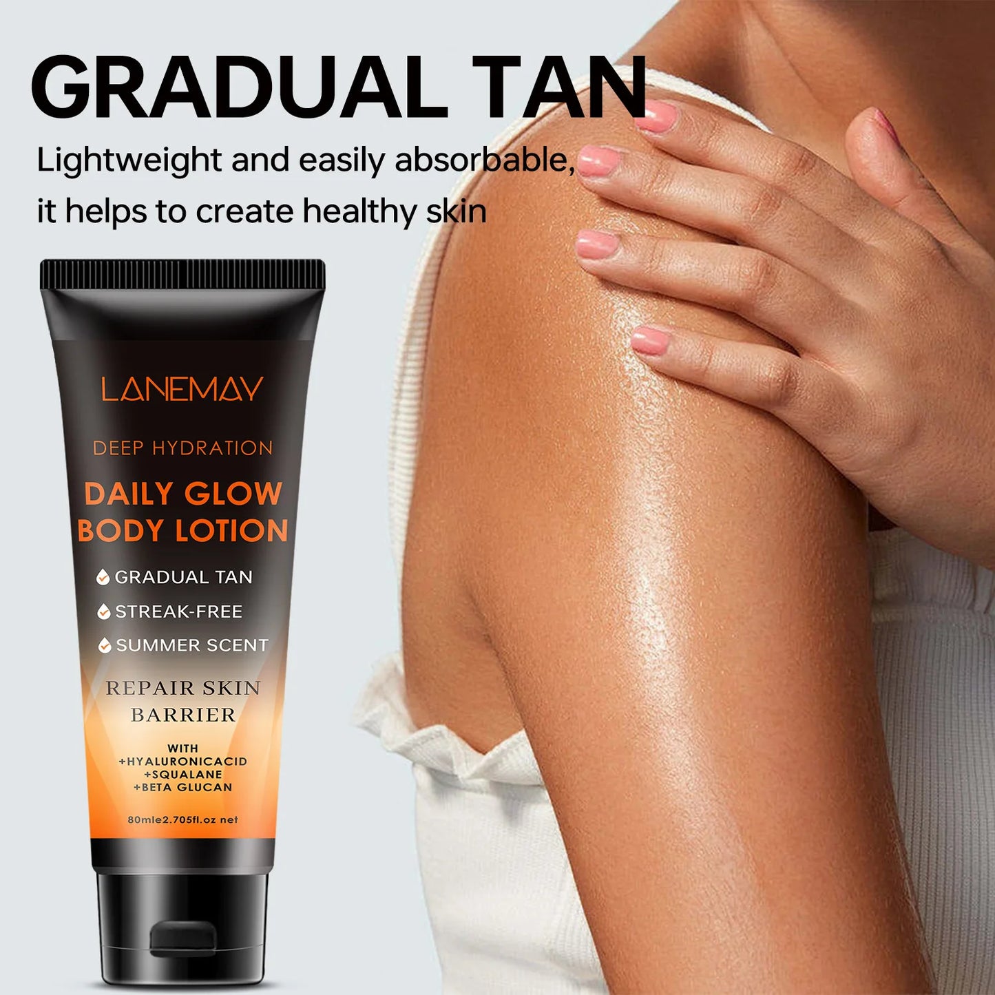 80Ml Lift skin shine gradual change tanning body lotion seamless natural bronze moisturizer Skincare