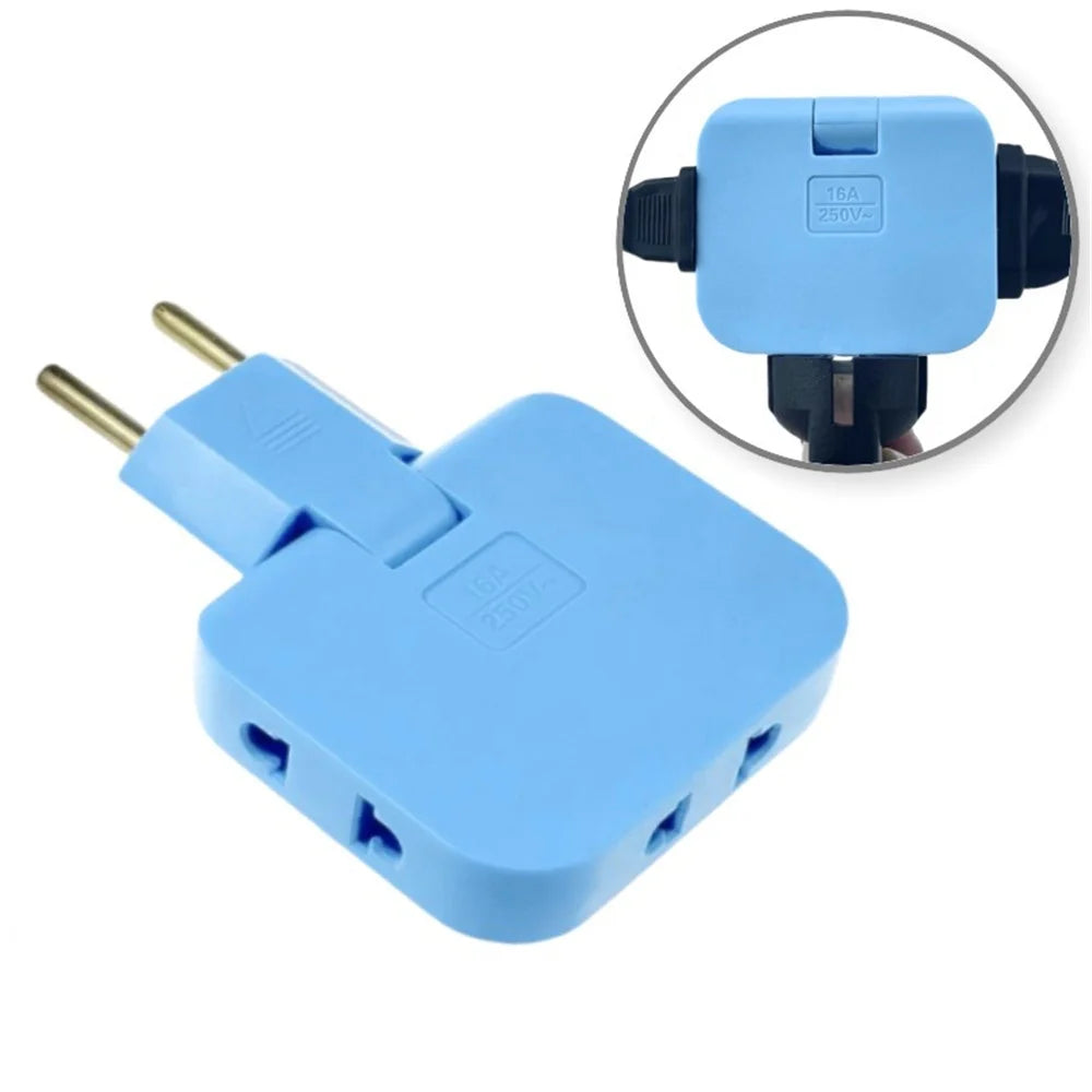 1pcs Mini 3-in-1 ultra-thin EU plug wireless adapter socket 180 degree rotating socket converter US expansion plug multi plug