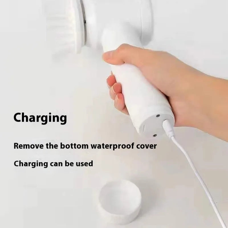 Electric Cleaning Brush Multipurpose Scrubber for Dishes Bathtub Sink Shower Kitchen Bathroom Household Deep Cleaning Tool