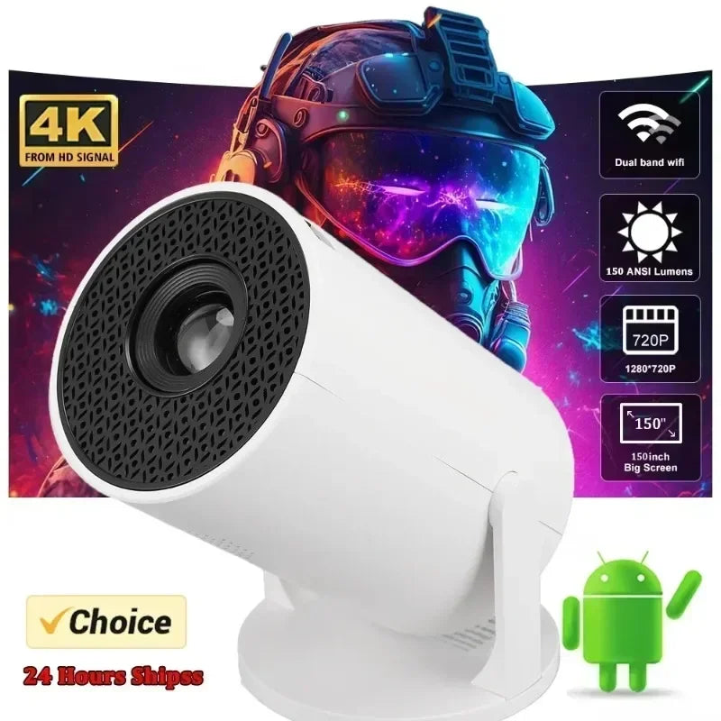 Hot Sale Projector 4K Android 11 HY300 Wifi6 260ANSI Allwinner H713 BT5.0 1080P 1280*720P Cinema Outdoor Portable Projetors