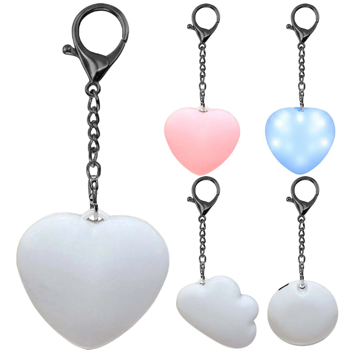 Heart Purses Keychain Touch Mini Bag Lights with LED Automatic Sensor Hearts Shaped Night Light for Women Girls Gift