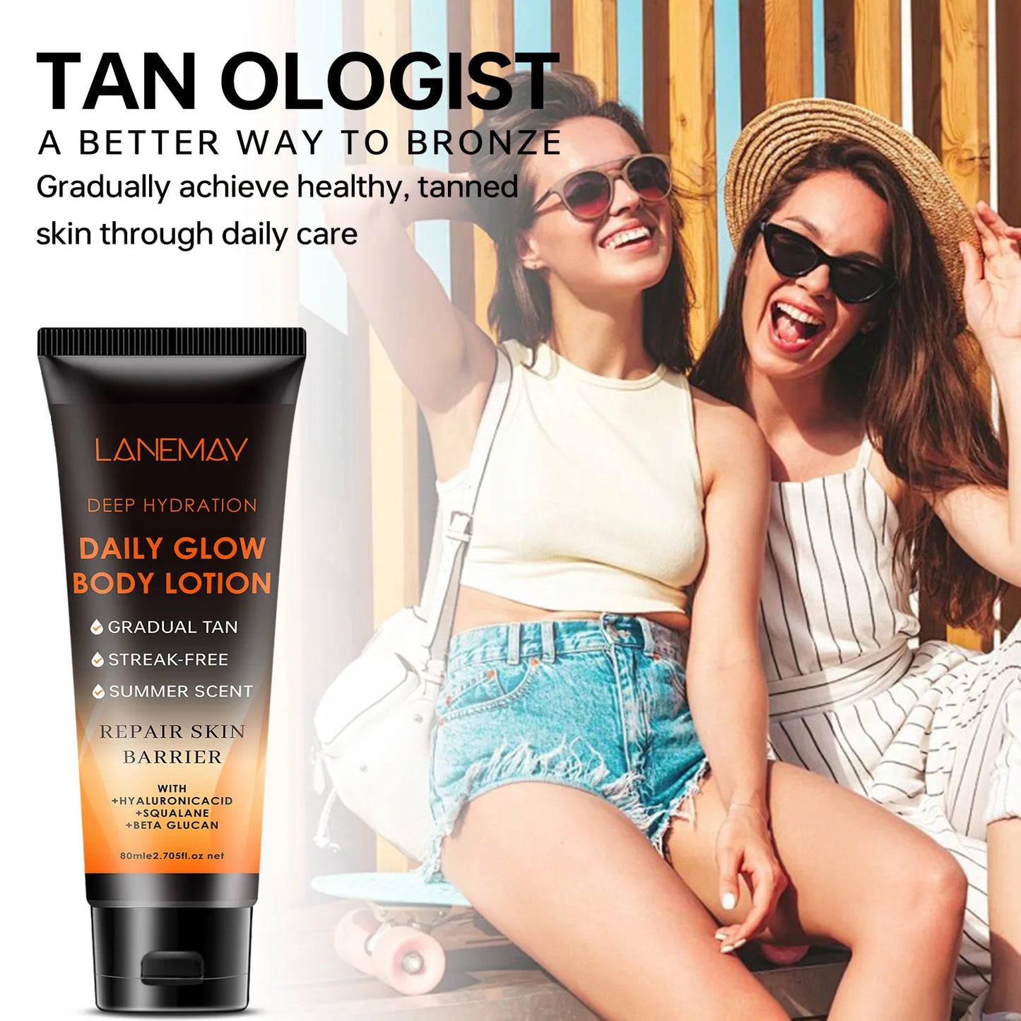 80Ml Lift skin shine gradual change tanning body lotion seamless natural bronze moisturizer Skincare